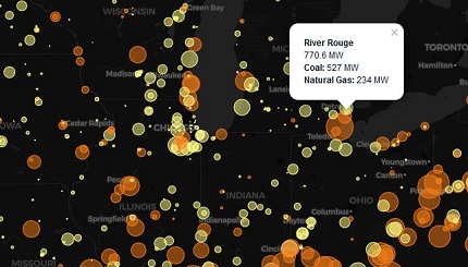 Coal and Natural Gas Power Plants in the US